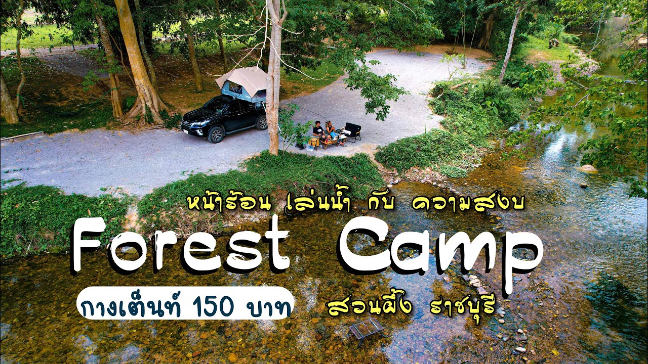 ลานกางเต็นท์ใหม่ Forest Camp สวนผึ้ง 150฿ หน้าร้อน ร่มรื่น เล่นน้ำสบาย Ep.114  พาหมาแคมป์ ราชบุรี - YouTube
