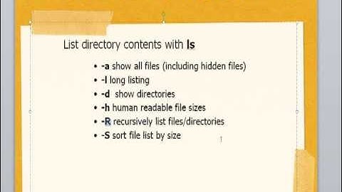 Viewing Directory Content with the ls command