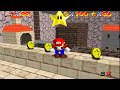 Super mario 64 monde trempsch  pices rouges ville engloutie niveau 11 etoile 5 sur n64