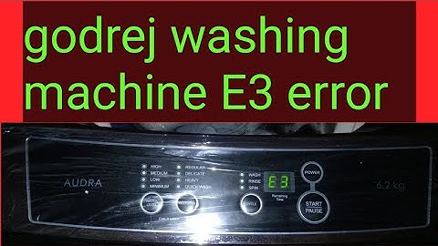 how to resolve godrej washing machine E 3 error #repairingvideo #washingmachine #godrejeon #audra