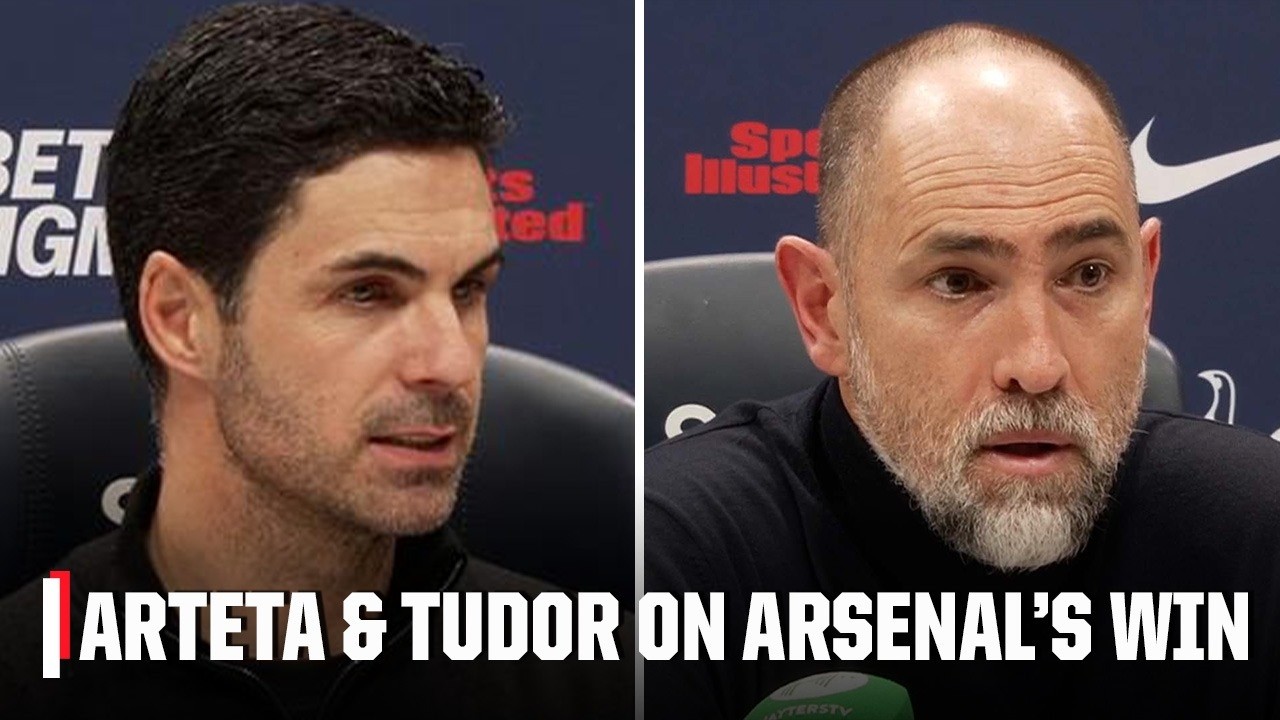 ‘DIFFERENT WORLDS!’ Tudor & Arteta react to North London derby 🗣️ Tottenham 1-4 Arsenal | ESPN FC