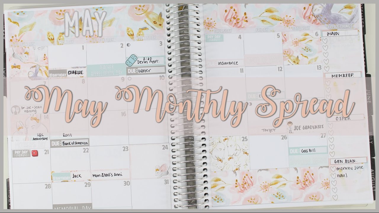 Plan With Me: May Monthly Spread!