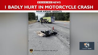 One seriously hurt in motorcycle crash near Airway Heights