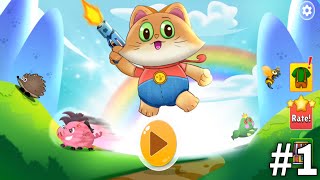 Cat's World - Jungle Adventure Game | Run And Shooting Games |  RKM Gaming |  Level - 1 screenshot 1