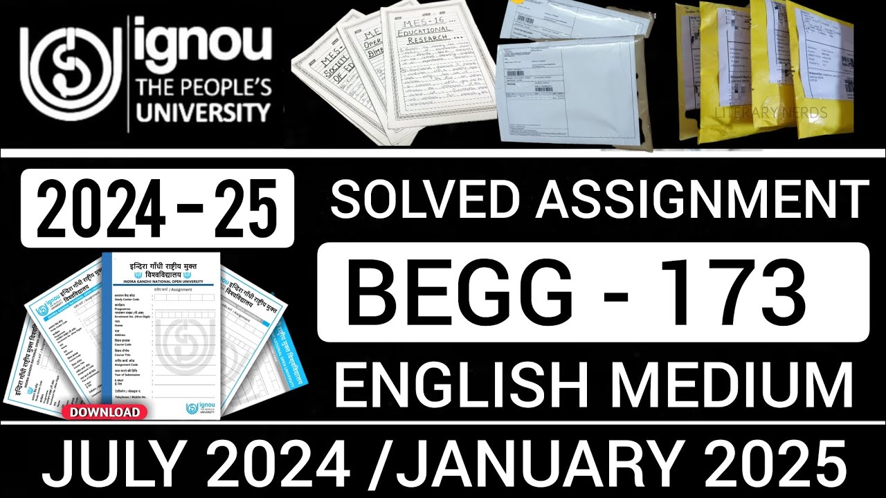 BEGG 173 SOLVED ASSIGNMENT 2024-25 IN ENGLISH | BEGG 173 SOLVED ASSIGNMENT 2024-25 | BEGG 173