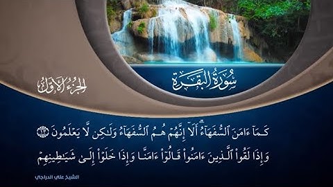 تلاوة بصوت القارئ الشيخ علي الدراجي | الجزء الاول