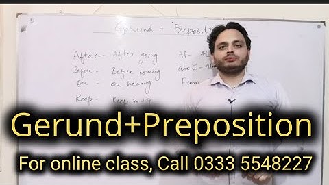 Gerund+Preposition | By Syed Ali Raza Kazmi