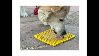 Honeycomb Design Emat Enrichment Lick Mat - Marmalade