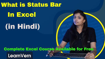 What is Status Bar in Excel & Change Status Bar in MS Excel? Tutorial Video in Hindi | LearnVern