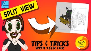 SPLIT VIEW - TEEKS TIP TIME - AFFINITY DESIGNER IPAD - #SHORTS