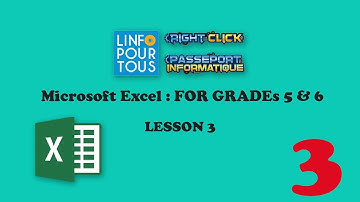 Microsoft Excel - Lesson 3 for Grades 5 & 6