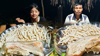 HORRIFYING CONTEST: EATING FATTY PORK AND SEAFOOD MUSHROOMS BETWEEN 2 EATING SAINTS - WINNER GETS...