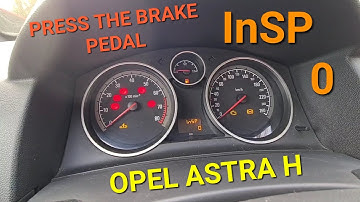 Opel Astra H | InSP0 Oil Service Interval Light Reset