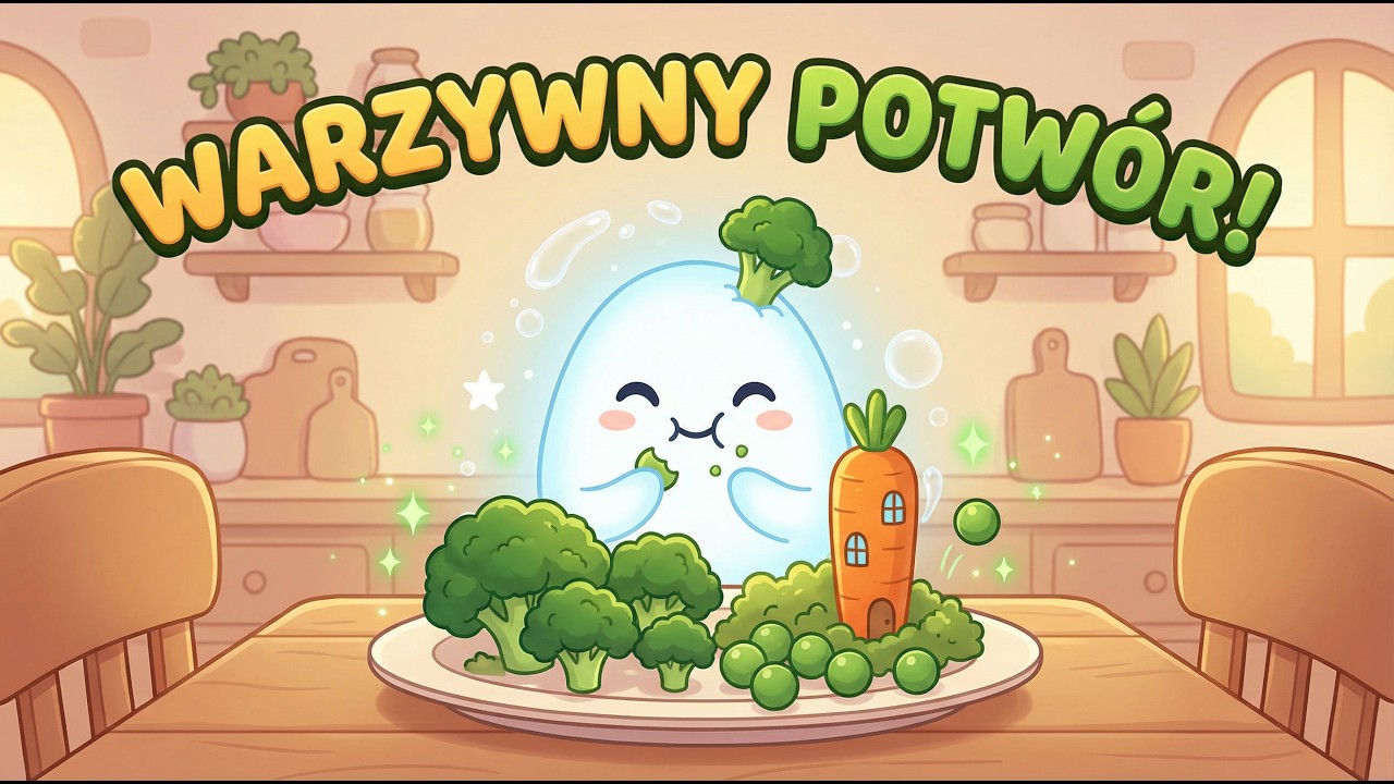 Warzywny Potwór 🥦🥕 | Wesoła Piosenka o Jedzeniu Warzyw (Brokuł, Groszek, Marchew)
