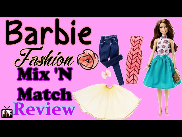 Fashion Mix 'n' Match Barbie Doll Set with Clothing Accessories