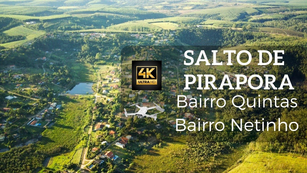 Salto de Pirapora Visto de cima - voando entre os Bairros dos Quintas e ...