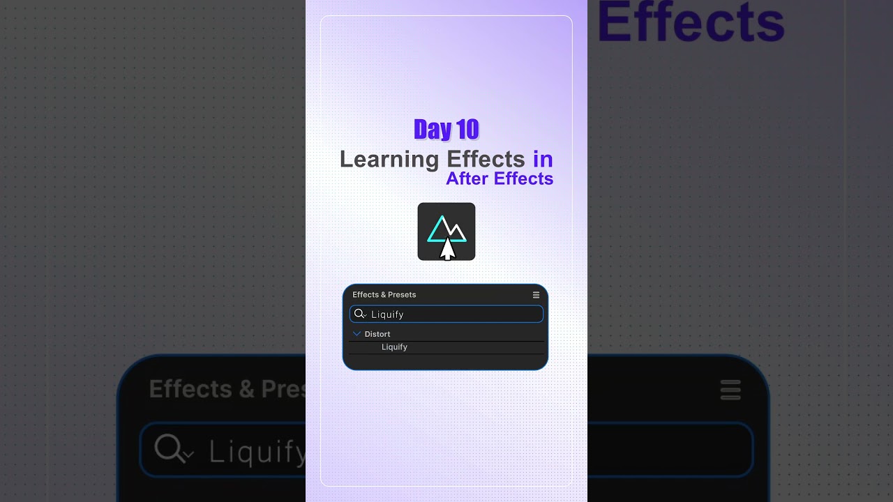 After effects Tutorial - Liquify Effect Day 10