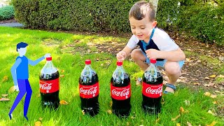 Coca-Cola &amp; Mentos Explosion: Fun Science Experiments for Kids at Home | Elias and Eugene
