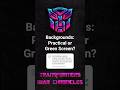 Practical Vs Green Screen Backgrounds  #stopmotion #transformers #tutorialvideo