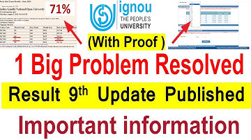 {Breaking News}IGNOU June 2023 Result 9th Update Published | 1 Big Problem Resolved | important info