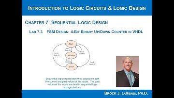 Lab 7.3 - 4-bit Binary, Up/Down Counter FSM (VHDL + FPGA)