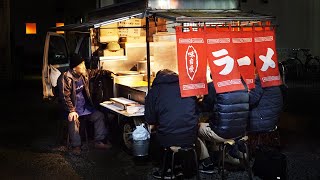 How to Set Up Ramen Stall  Truck Ramen Stall  Japanese Street Food  Old Style Yatai