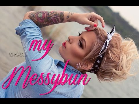 my Messybun/Pony flechten/Bandana binden - YouTube