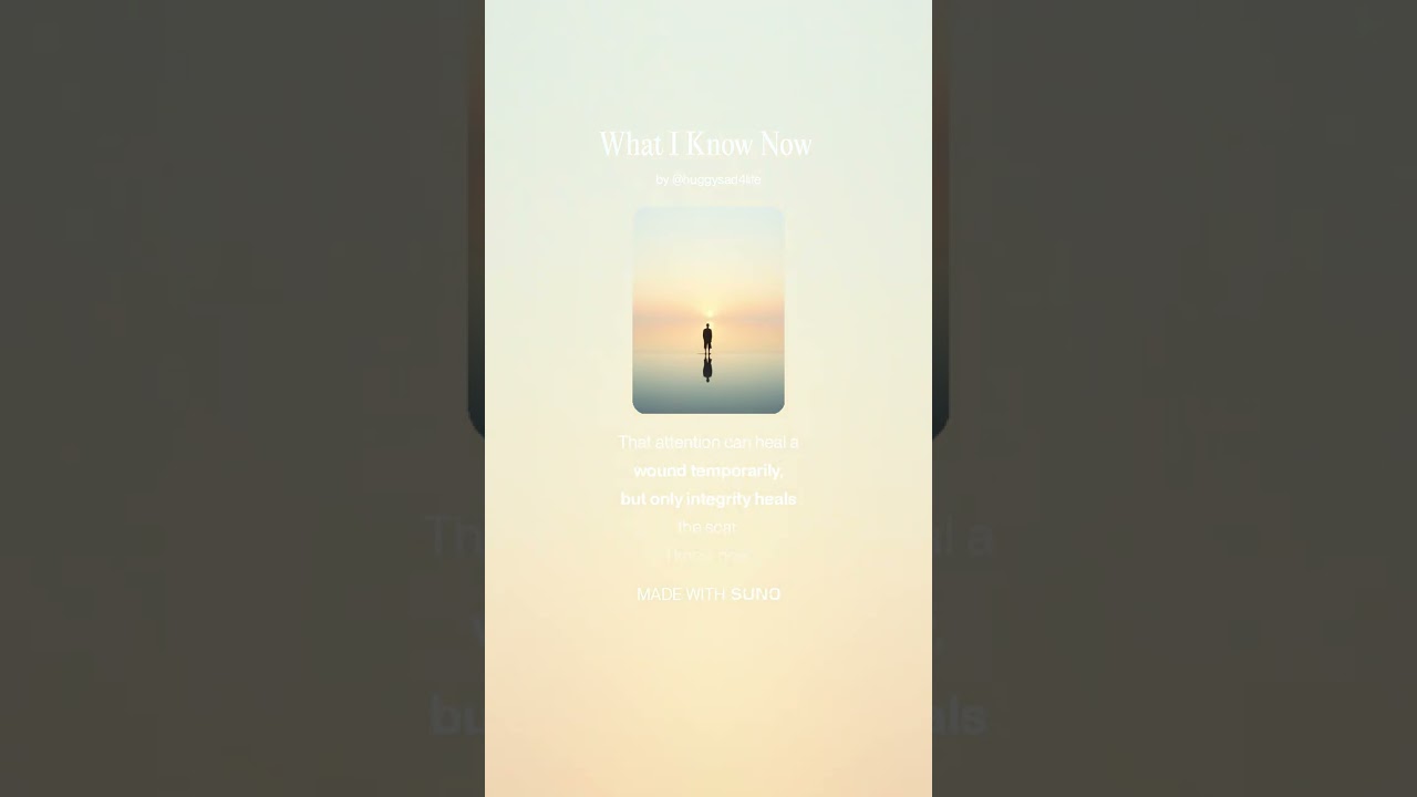 What I Know Now