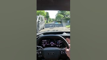 Demo AUDI augmented reality navigation head-up display (Audi A6 Sportback e-tron)