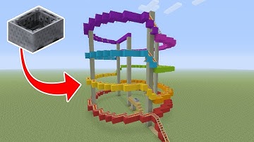Minecraft Tutorial: How To Make A Roller Coaster "Theme Park"