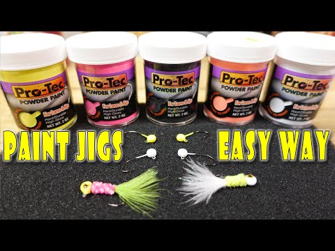 How to paint a jig heads with powder paint. 