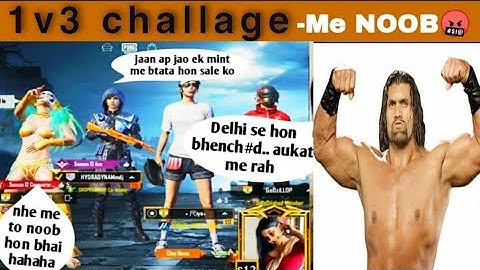 Random 3 player call me noob /challenge for 1v3 TDM room(part-1)#viral