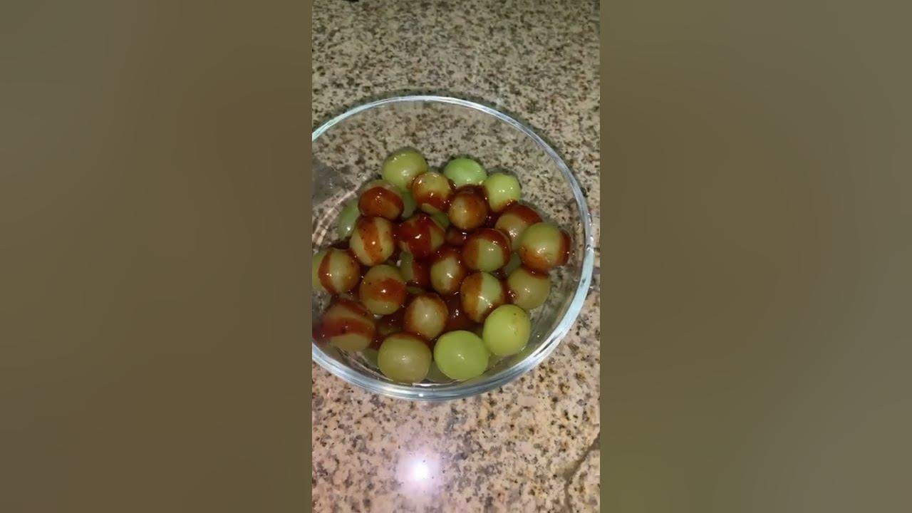 Frozen grapes with🍋Chamoy,tajin YouTube