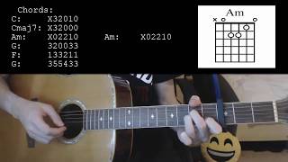 Video thumbnail of "Coldplay - Fix You EASY Guitar Tutorial"