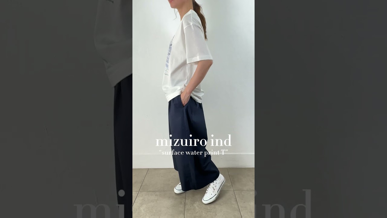 2026春夏】mizuiro ind (ミズイロインド) surface water print T