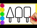 Learn colors with easy and advanced ice cream drawing painting for beginners arya drawing art35