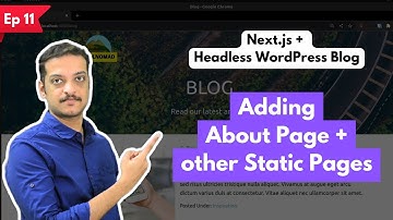 Creating the About page, and other Static Pages - Next.js + Headless WordPress Blog [part 11]