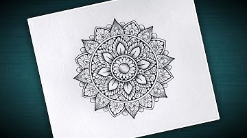 How to draw mandala art for beginners step by step | Easy and Beautiful Mandala Art/Creative Mandala
