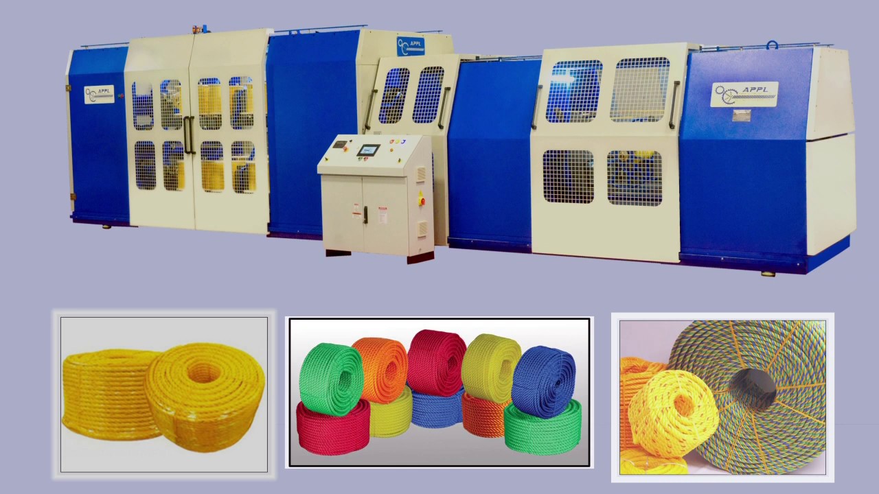 Rope Making Machine 6 mm to 16 mm Aawadkrupa Plastomech Pvt Ltd YouTube