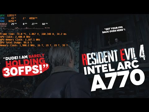 Resident Evil 4 Remake - Intel Arc A770 Chainsaw Demo Gameplay / Benchmark [IS IT PLAYABLE?]