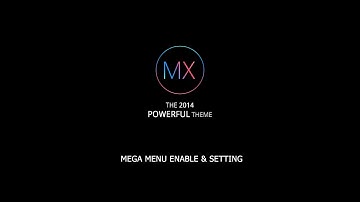 MX Theme | Mega Menu Enable Setting Options