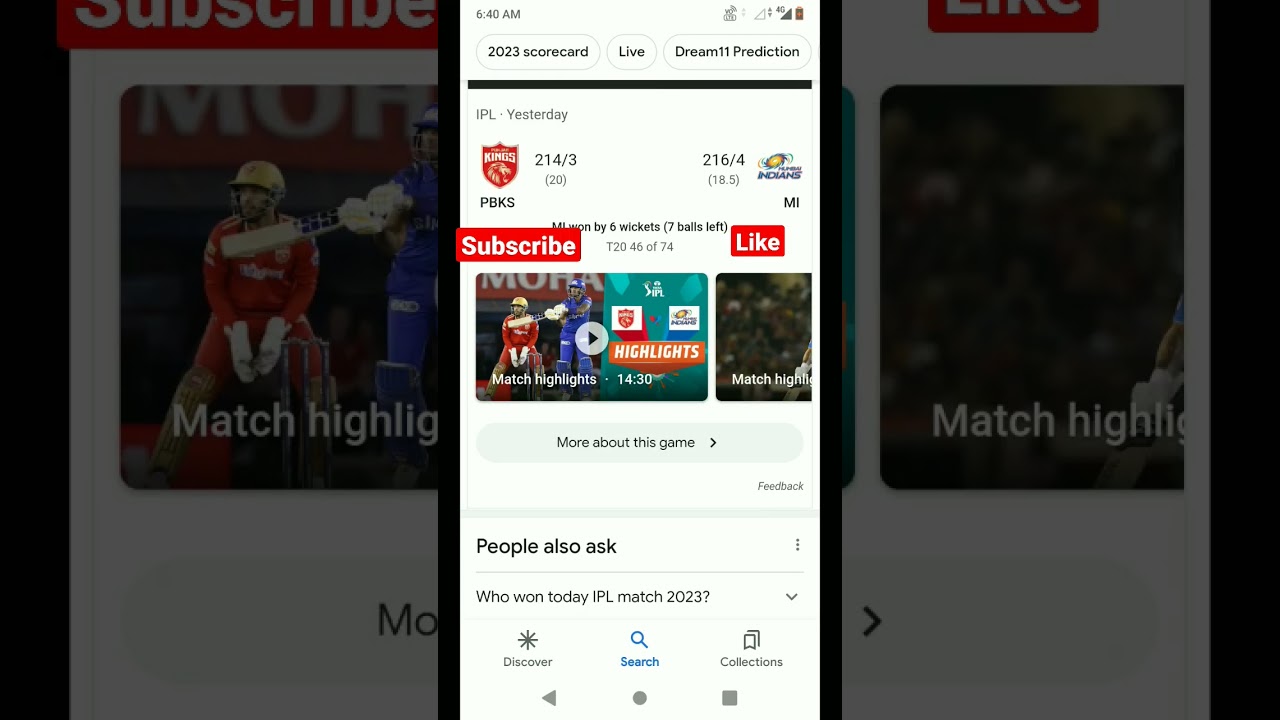 PBKS VS MI CRICKET KA STATUS VIDEO