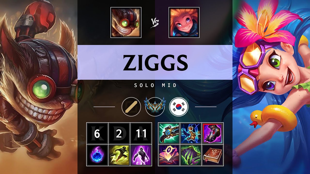 Ziggs Mid vs Zoe - KR Challenger Patch 25.14