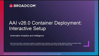 AAI v26.0 Container Deployment: Interactive Setup Guide