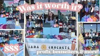 2 hour Crochet Pop Up Vlog | How much $$$ I made, bestsellers, market patterns, booth tour