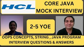 HCL Java Interview Questions | Core Java Interview Questions