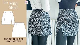 Athlete Statistics DIY Mila Mini Skirt |  Cute A Line Mini Skirt Sewing Tutorial  |   Beginner Friendly Sewing Pattern
