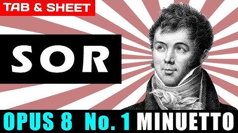 TAB/Sheet: Opus 8 No 1 Minuetto by Fernando Sor [PDF + Guitar Pro + MIDI]