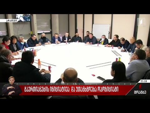 გაერთიანების ინიციატივა და უთანხმოება ოპოზიციაში