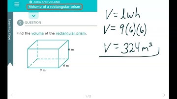 Volume of a rectangular prism ALEKS Geometry Learning Path